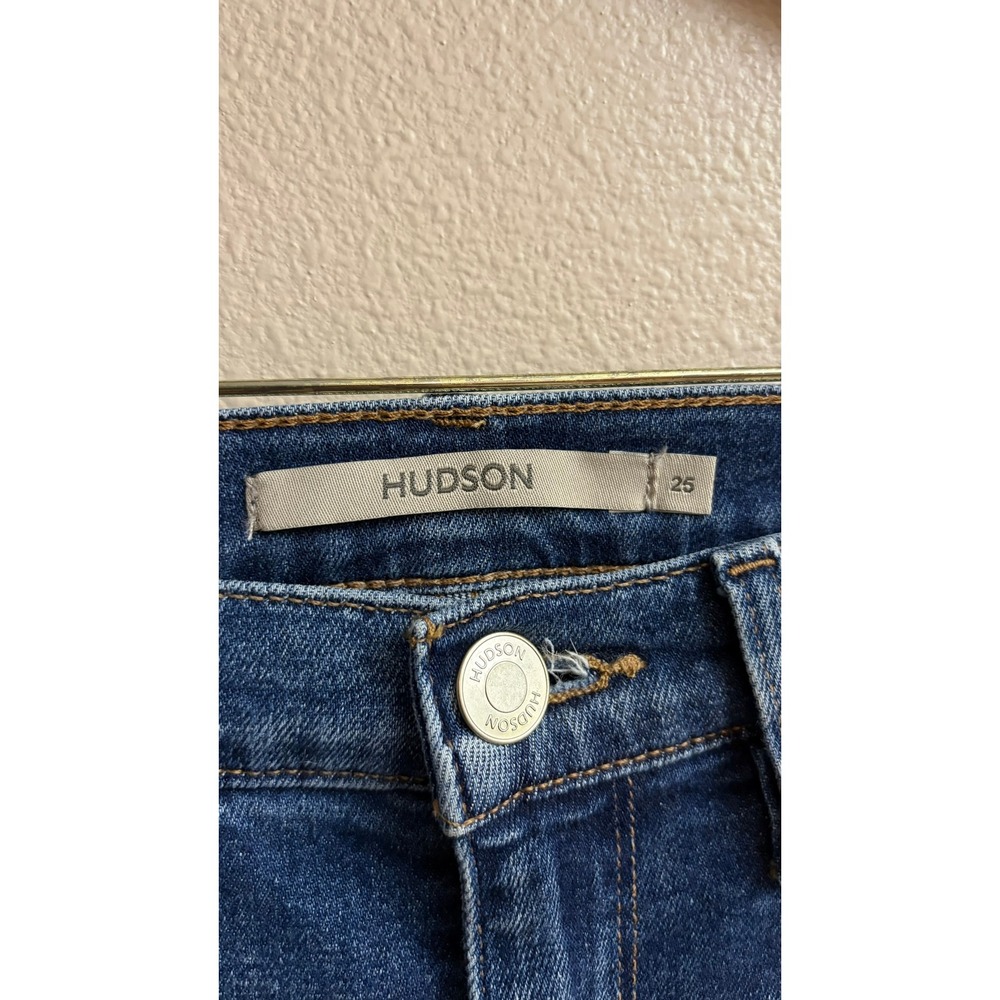 Hudson Barbara Super Skinny Jeans Size 25 High Rise Dark Wash Denim - Picture 2 of 5